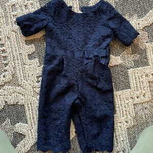 Janie and Jack blue lace jumpsuit size 12-18months